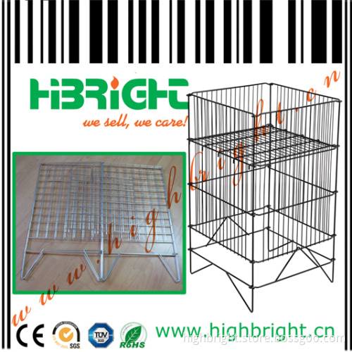 Wire Collapsible Black Dump Bin Series (HBE-MC-7)